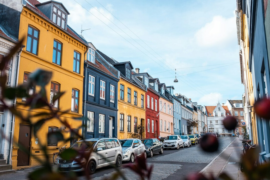 happy person in aarhus street