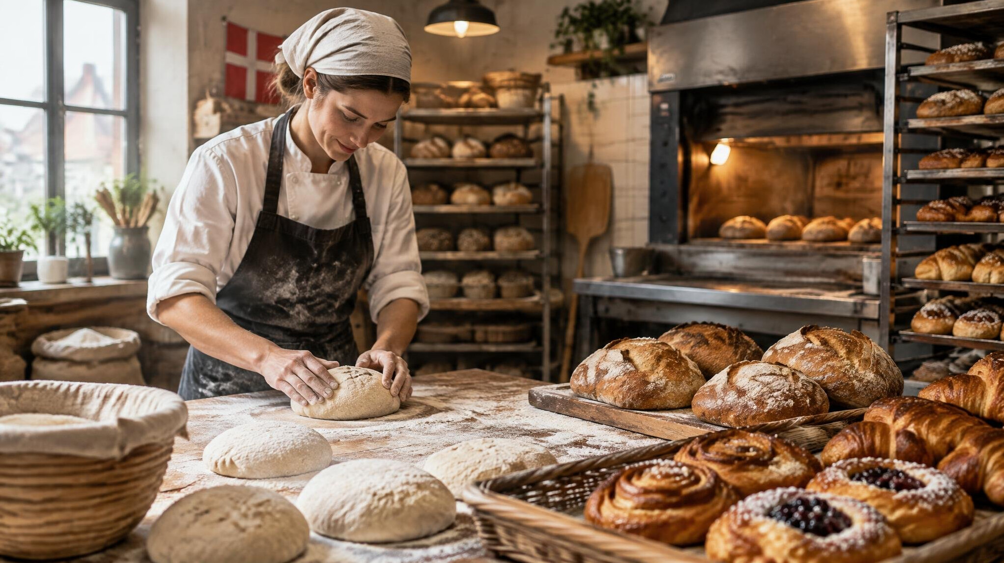 baker preparing bread
